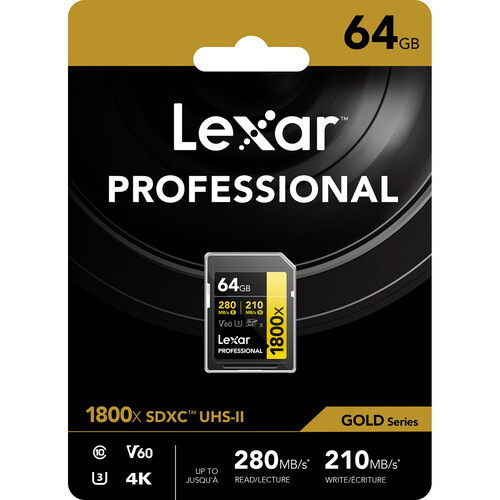 Lexar 64GB Professional 1800x UHS-II SDXC - 3